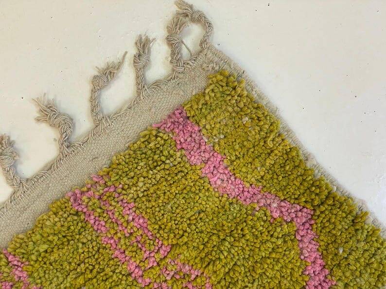 Traditional handmade pure wool rug, size 100 x 200 cm