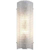 Clear rectangular Murano glass wall sconce