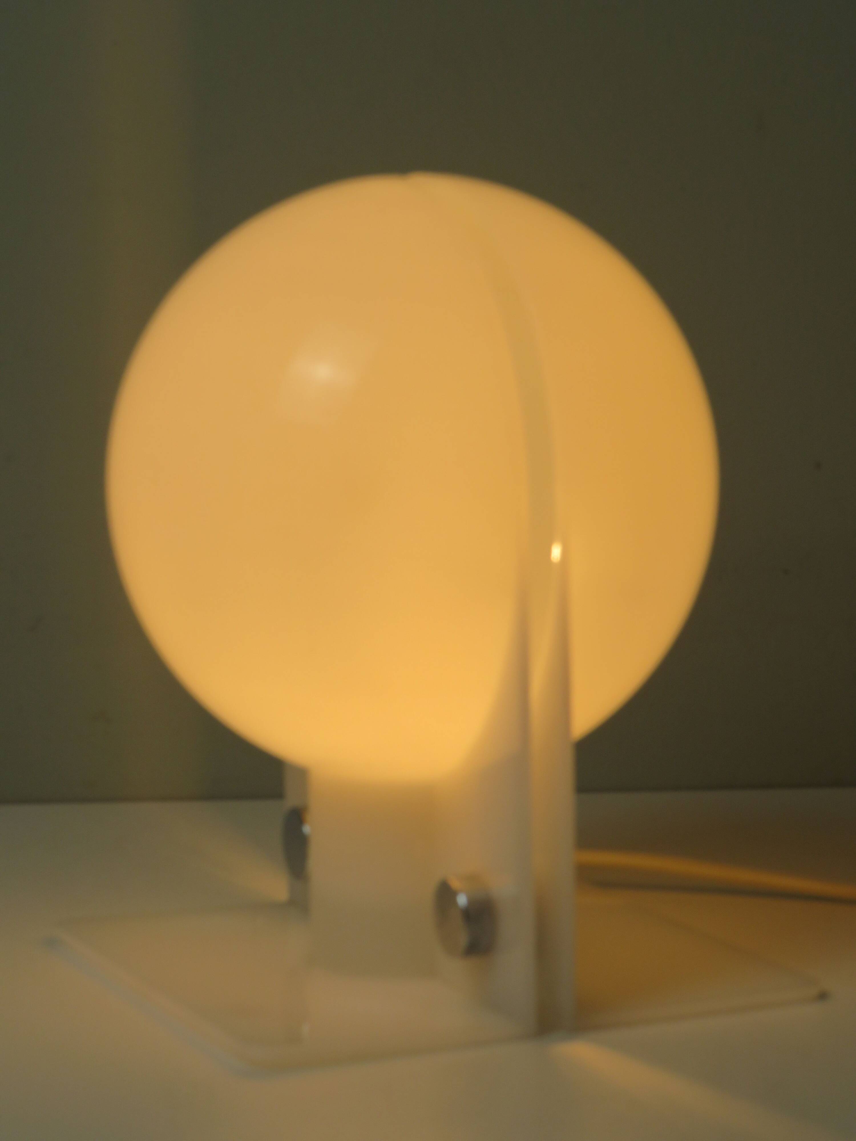 Vintage Guzzini lamp by Sergio Brazzoli, Italy 1970, Space Age design.