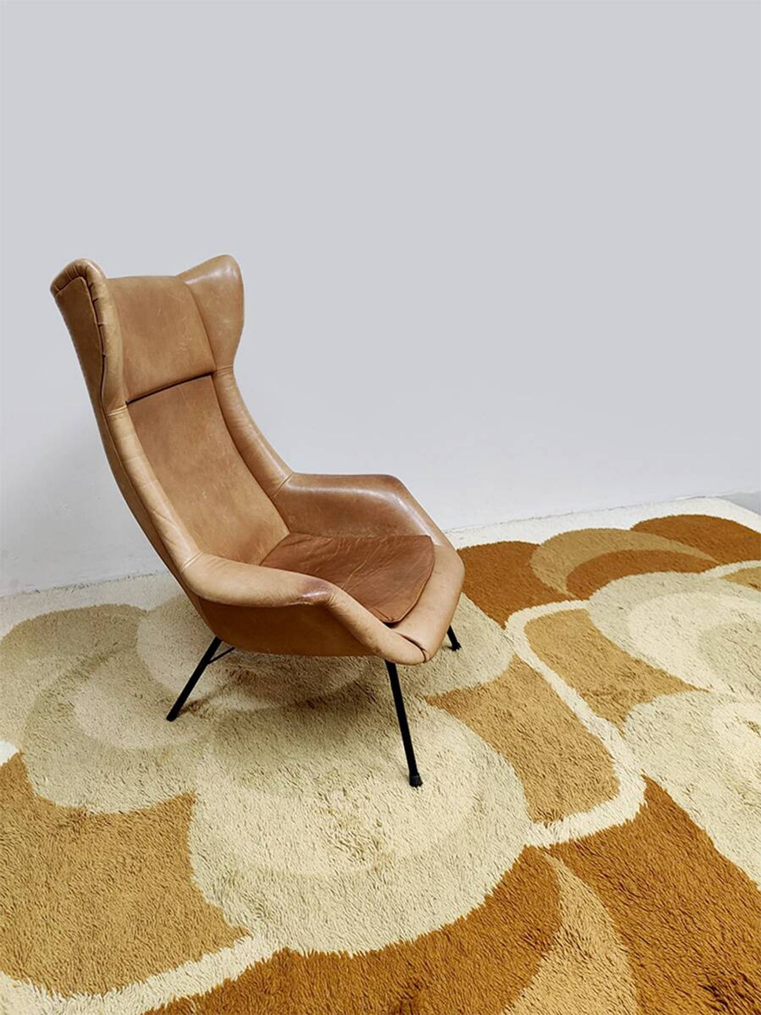 Vintage design tapestry rug Desso 1970 'Geometric'