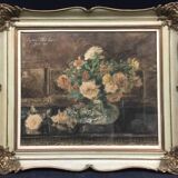 Painting “Still life with roses”. Watercolor.