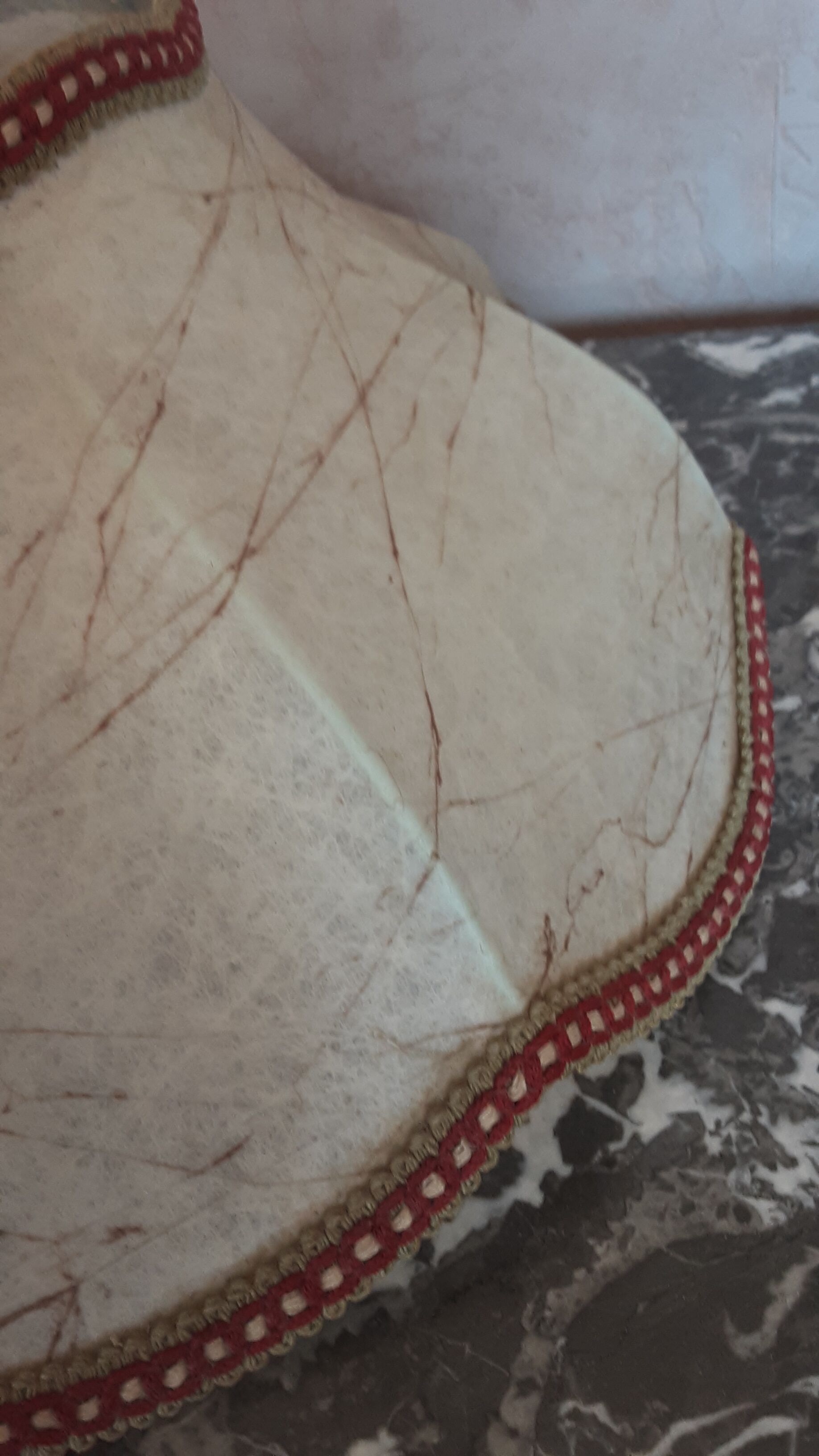 Old lampshade in pork bladder - trimess