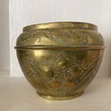 Gilded brass flowerpot