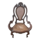 Fauteuil ancien en bois sculpté style Louis XV ou Rocaille