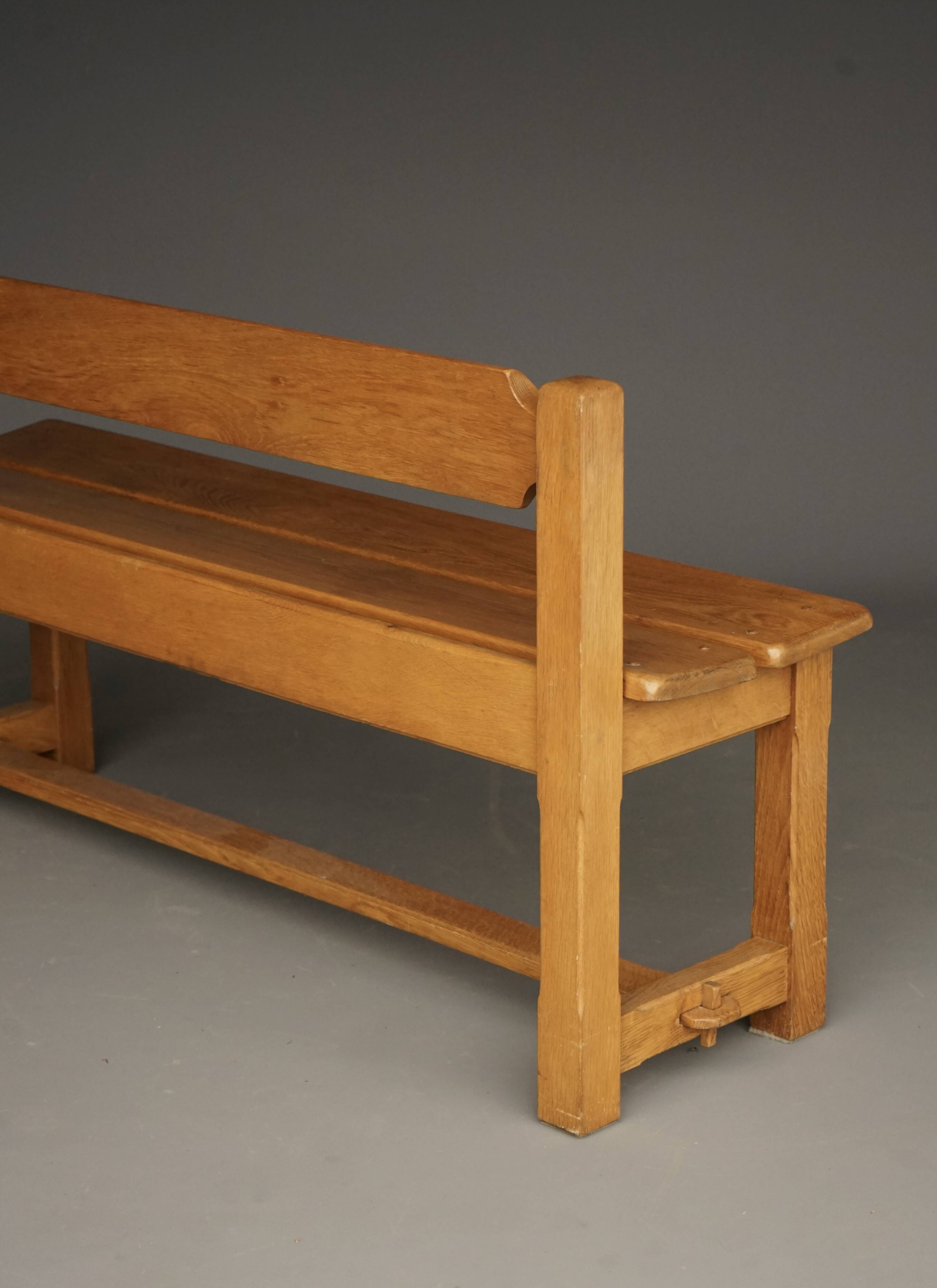 Vintage Rustic Wooden Oak Bench