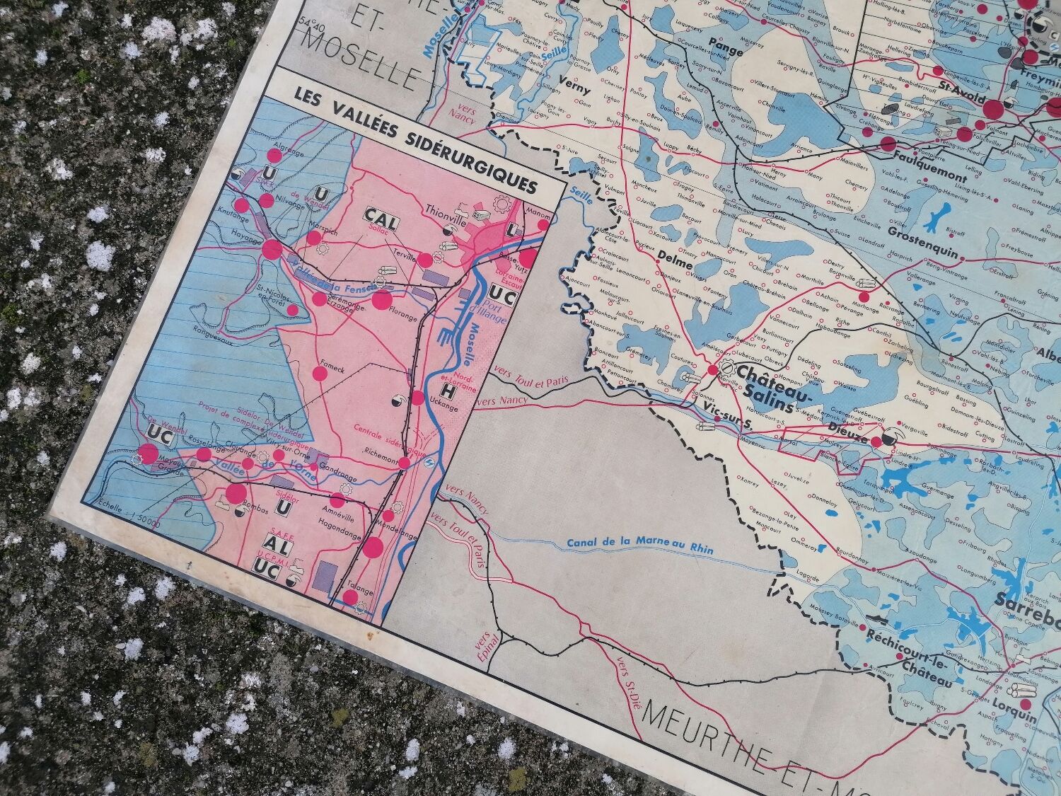 Old MDI Moselle-France map