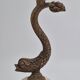 Sculptural table lamp in alabaster with fish/dolphin decoration, Swedish Grace