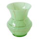 Clichy glass vase, mint green and gold, 1950