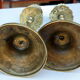 Brass candle holders XIXth