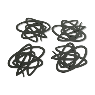 4 dessous de verre Doodle