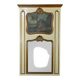 Painted Wooden Trumeau Mirror, Louis XV Style – Late 19th Century