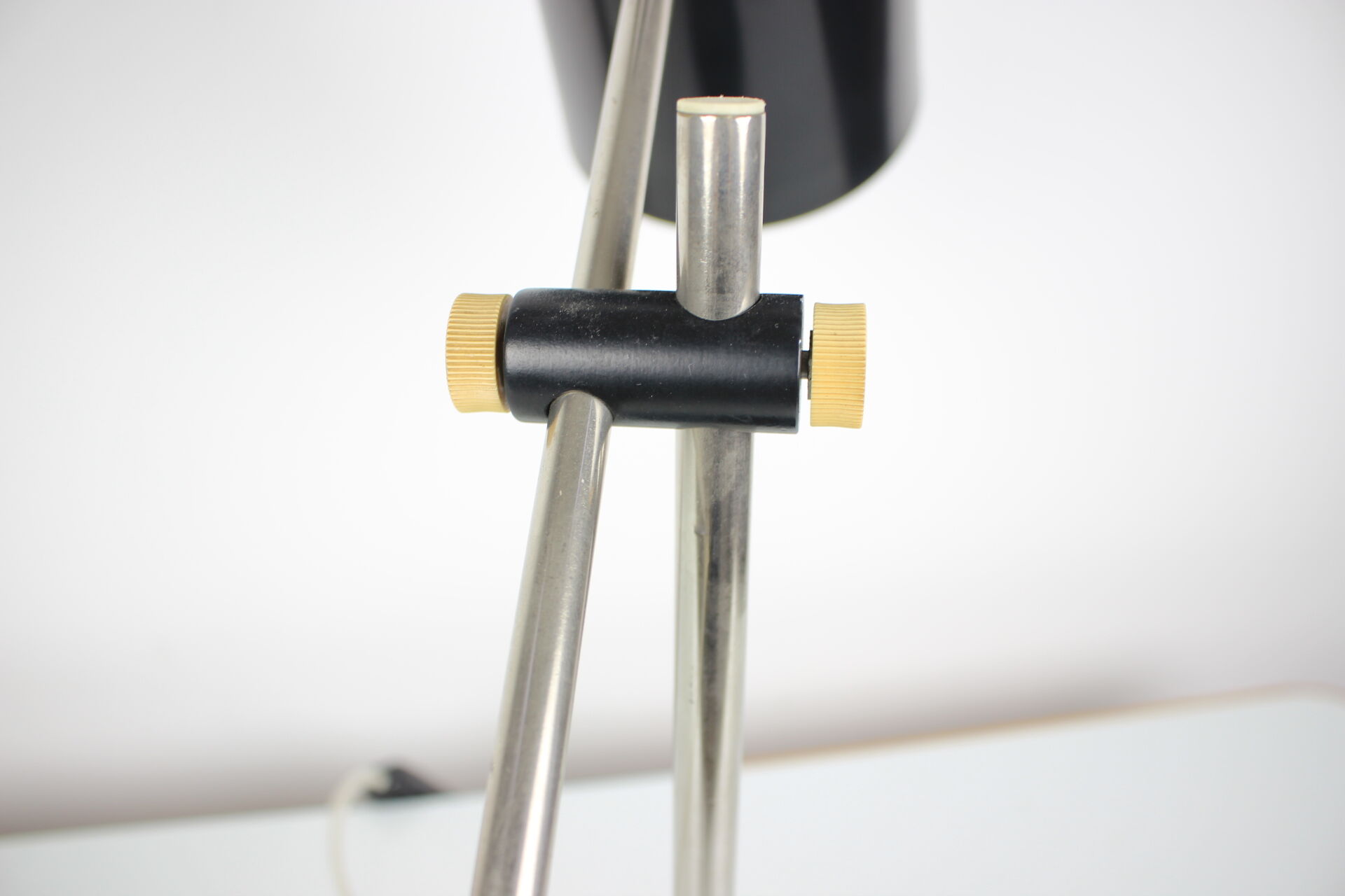 Mid-century black table lamp, 1970's.