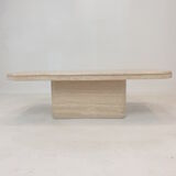 Italian travertine coffee table, 1980's