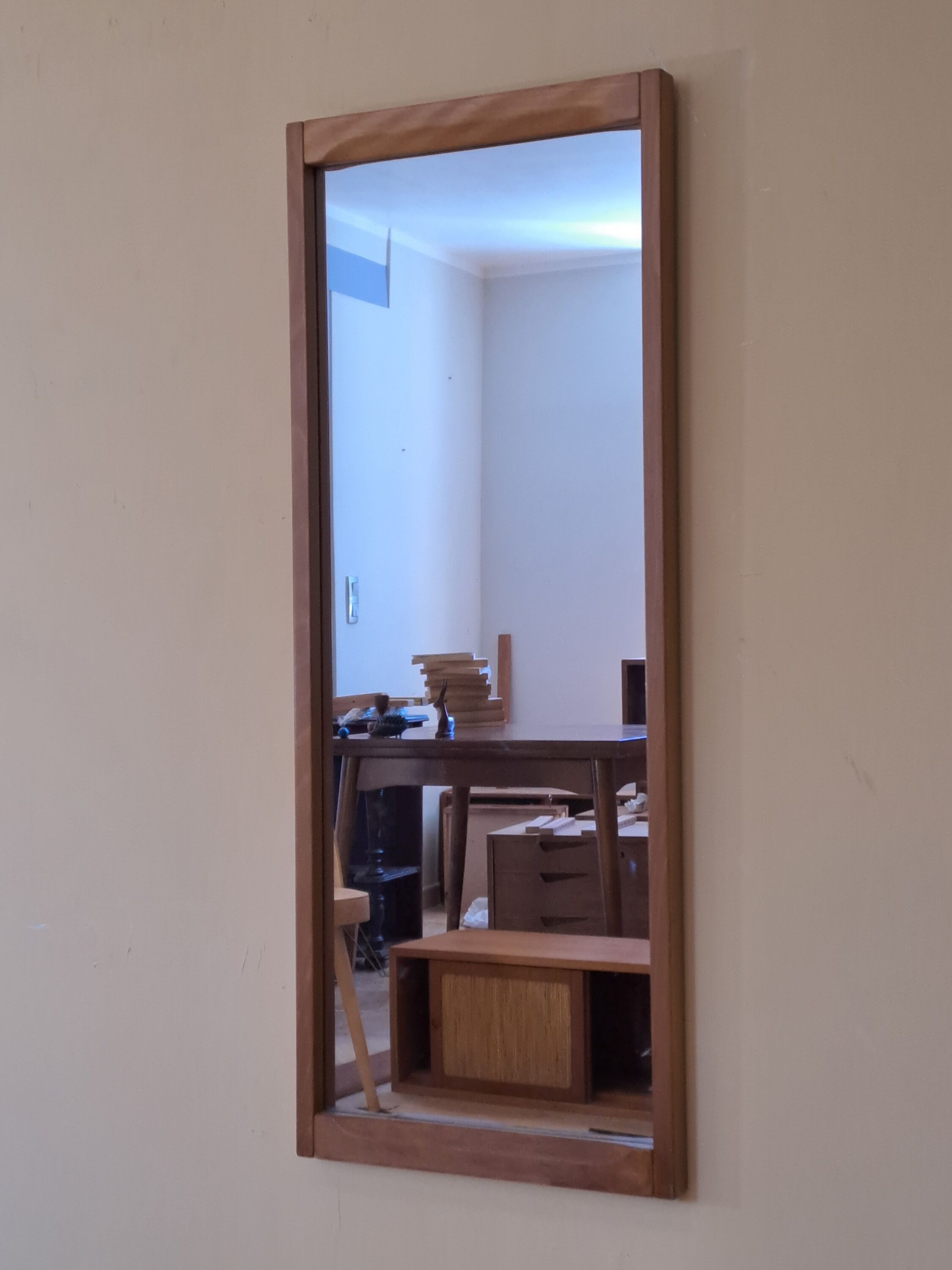 Teak mirror by Aksel Kjersgaard, Vintage Scandinavian 1960s