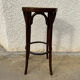Tabouret de bar vintage en bois & cannage