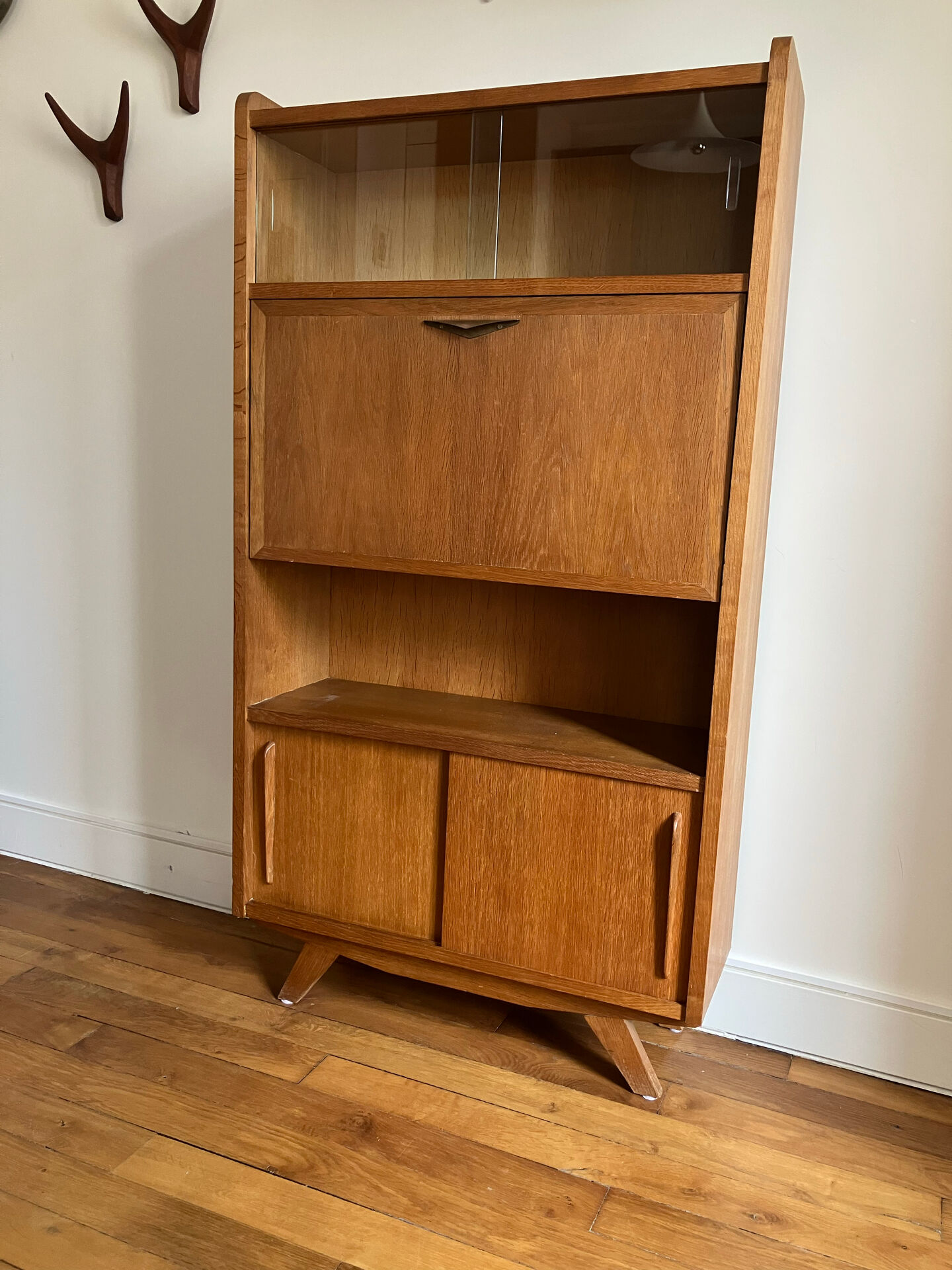 oak secretary from the late 1940s