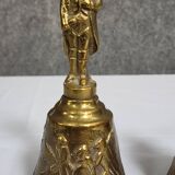 Two vintage bronze table cloches, finely chiseled and gilded