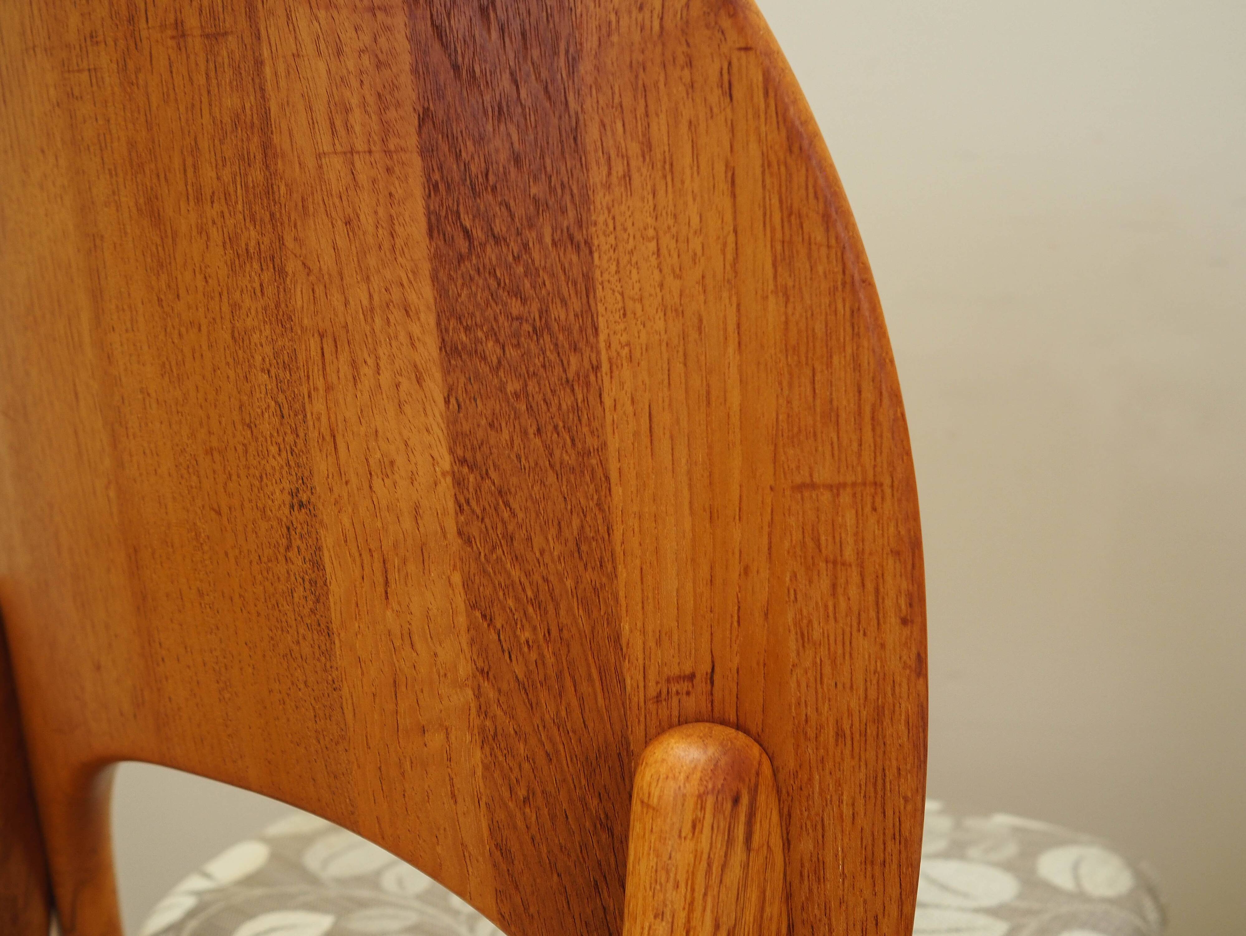 Set of four teak chairs, Danish design, 1960s, designer: Niels Koefoed, man