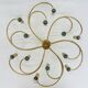 Leola sculptural brass 12-light ceiling or wall flush mount, 1970s