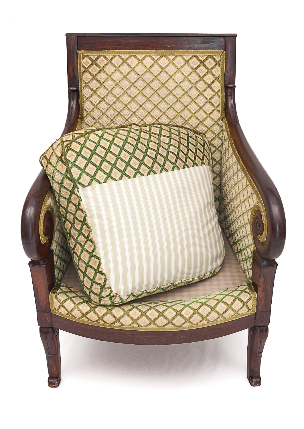 Duo of shepherdesses, Empire era. Silk velvet