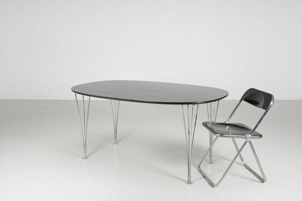 Table de Piet Hein SuperEllipse ed. Fritz Hansen circa 1980