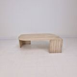 Italian Coffee Table in Travertine, 1980s