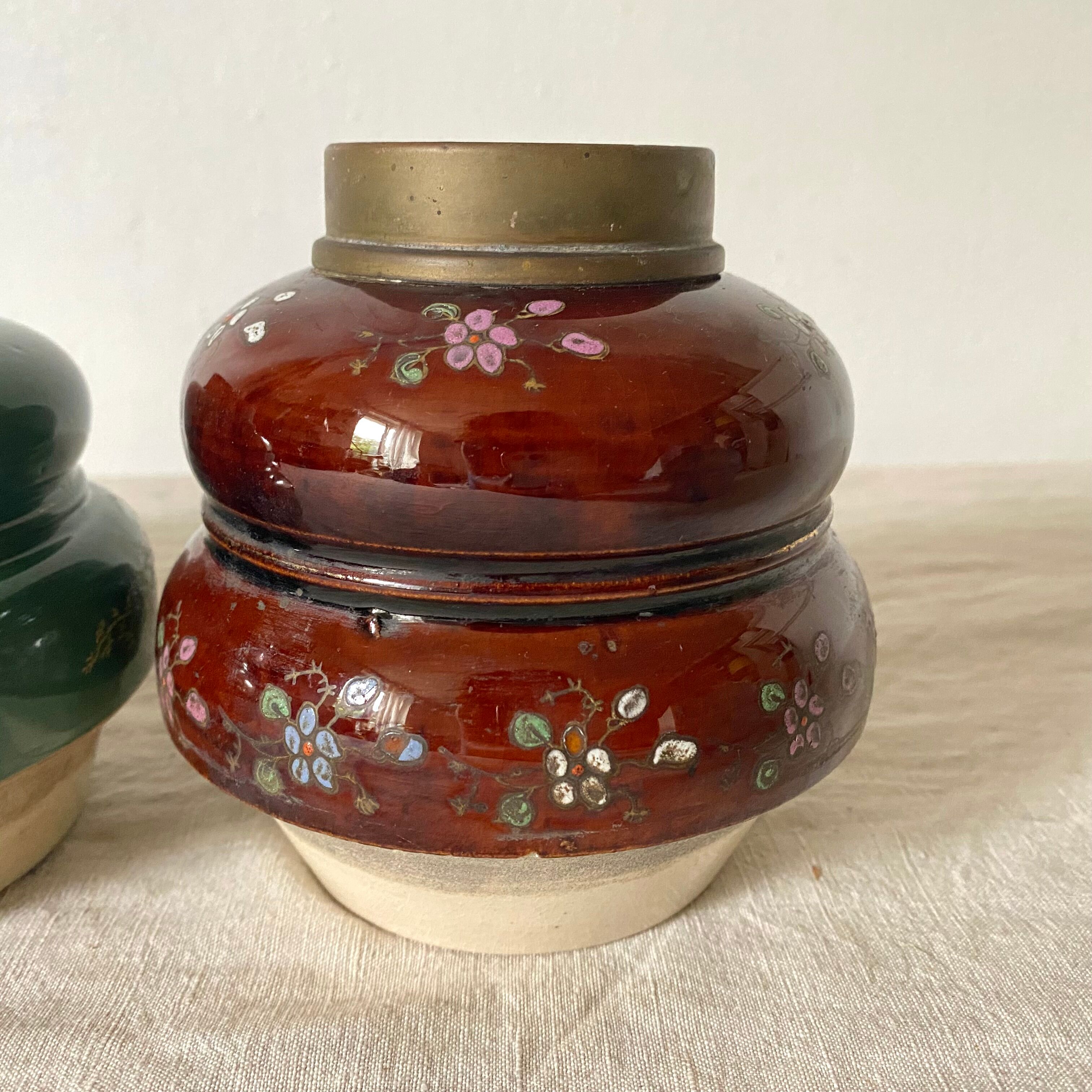 Antique ceramic vases x3