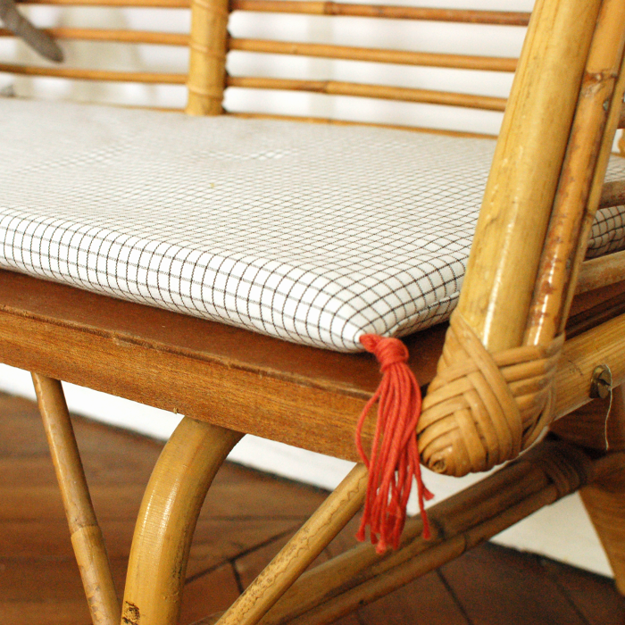 Children's rattan bench