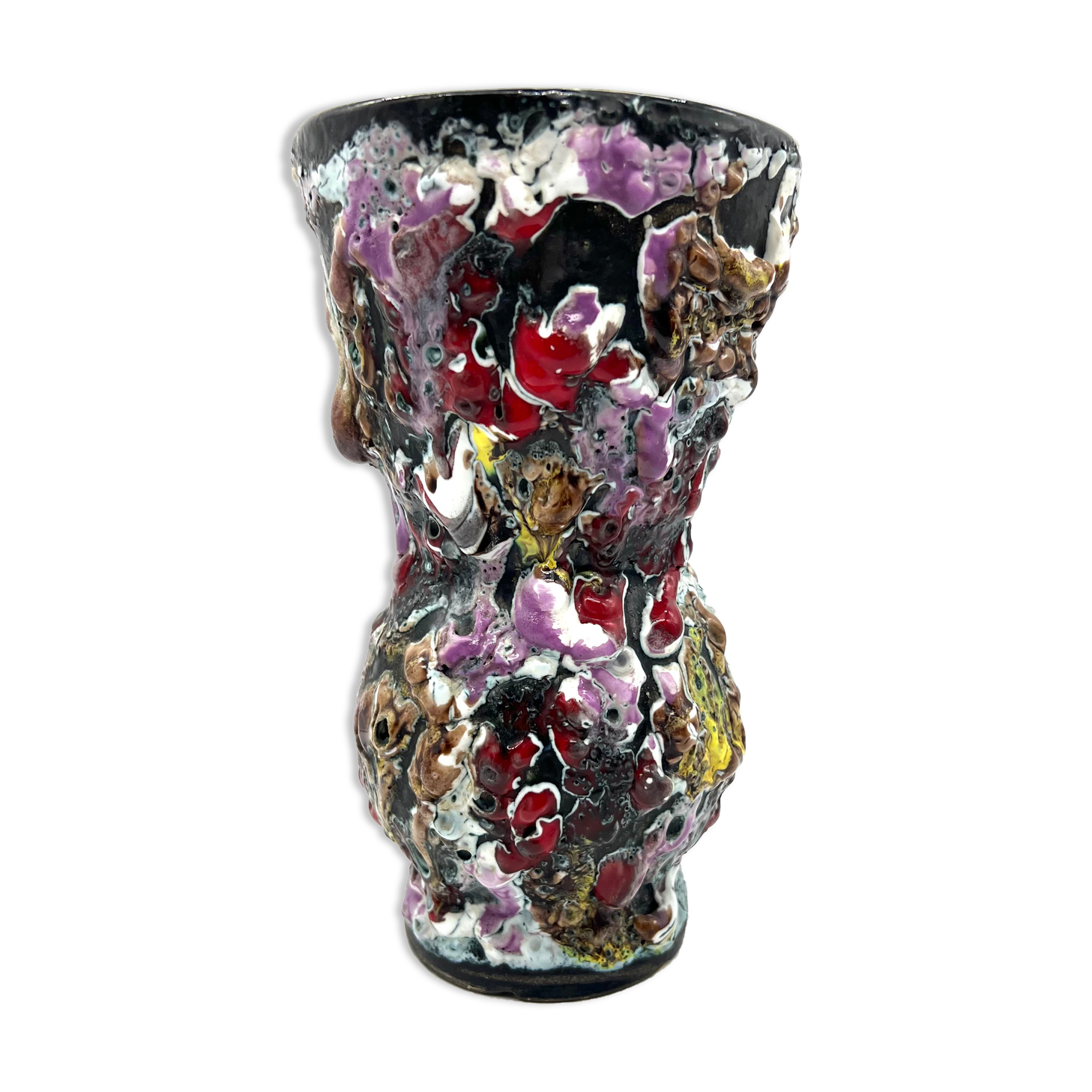 Vintage vase Vallauris volcano lava