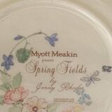 6 Myott Meaking English earthenware soup plates, Spring Fields decor