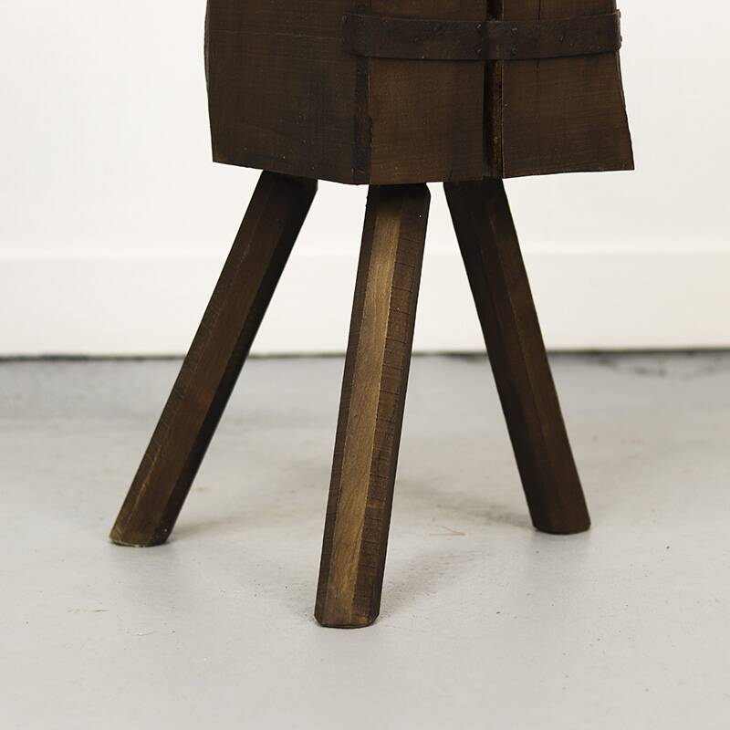 Old Wabi Sabi Primitive oak chopping block