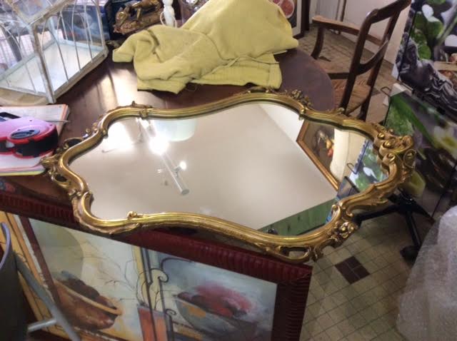 Golden rocaille mirror