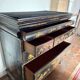 black English commode with gold decoration, Asian inspiration