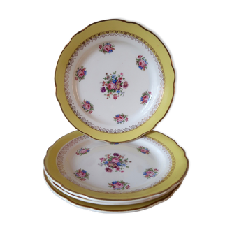 Lot de 4 assiettes à dessert Digoin Sarreguemines modèle Graziella