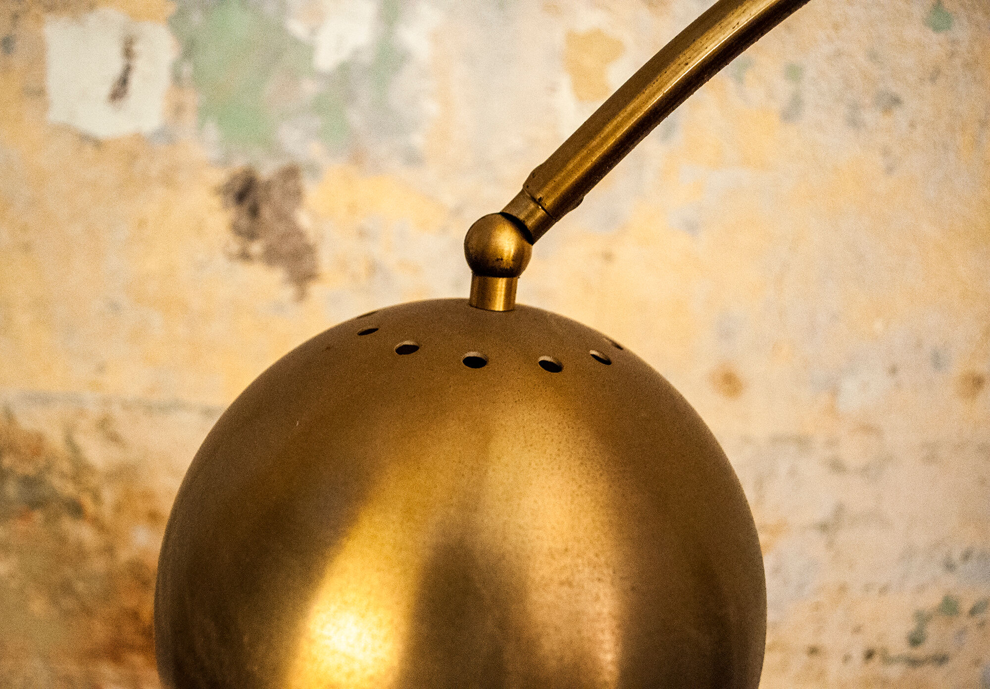Floor lamp three brass lights by Reggiani 1970s