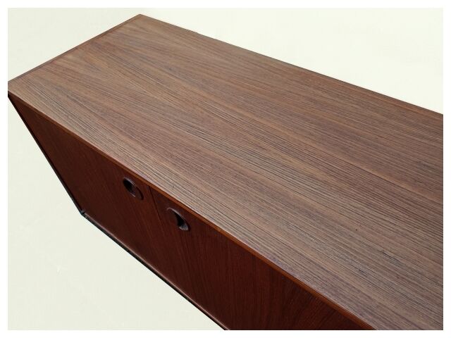 Enfilade vintage scandinave de 2,50 m en teck années 1960