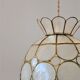 Suspension en nacre et laiton forme fleur