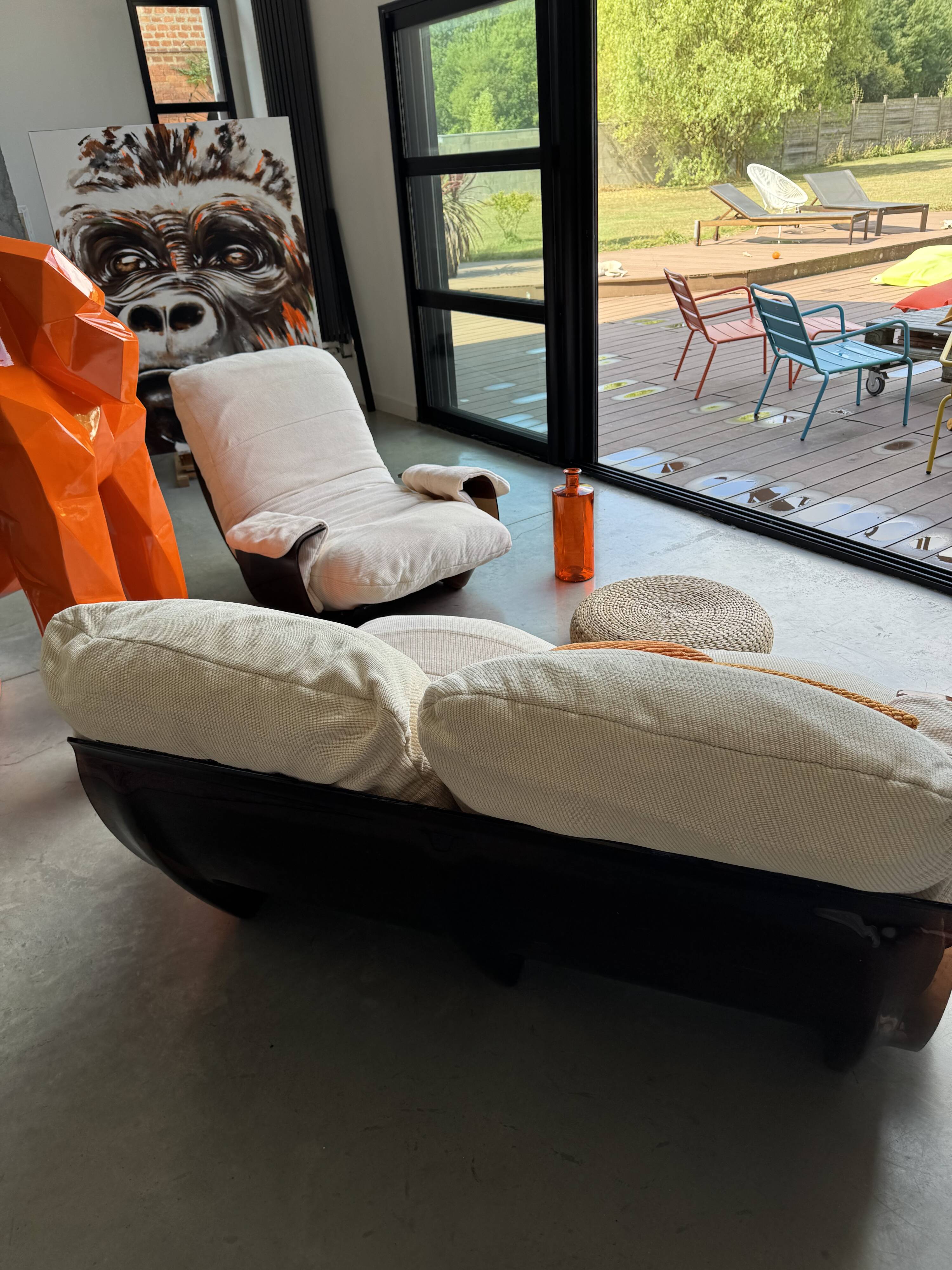 Marsala Ducaroy Ligne Roset sofa, armchair and ottoman