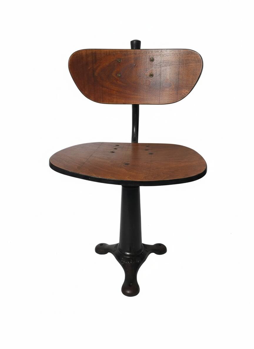 Chaise industrielle en fonte vintate singer 