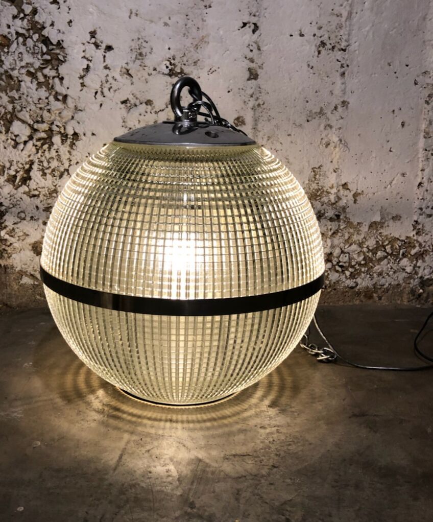 Silver Holophan ball suspension