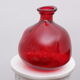 Diform red glass vase