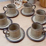 Set 6 cups Espresso sandstone
