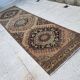 Vintage Turkish hallway rug 107x384 cm
