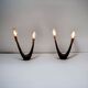 Mid-Century Atomic Era U-Shaped Table Lamps, 1950s, Set of 2