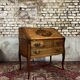 Sloping desk in natural wood and flower marquetry in louis xv style stamped mailfert