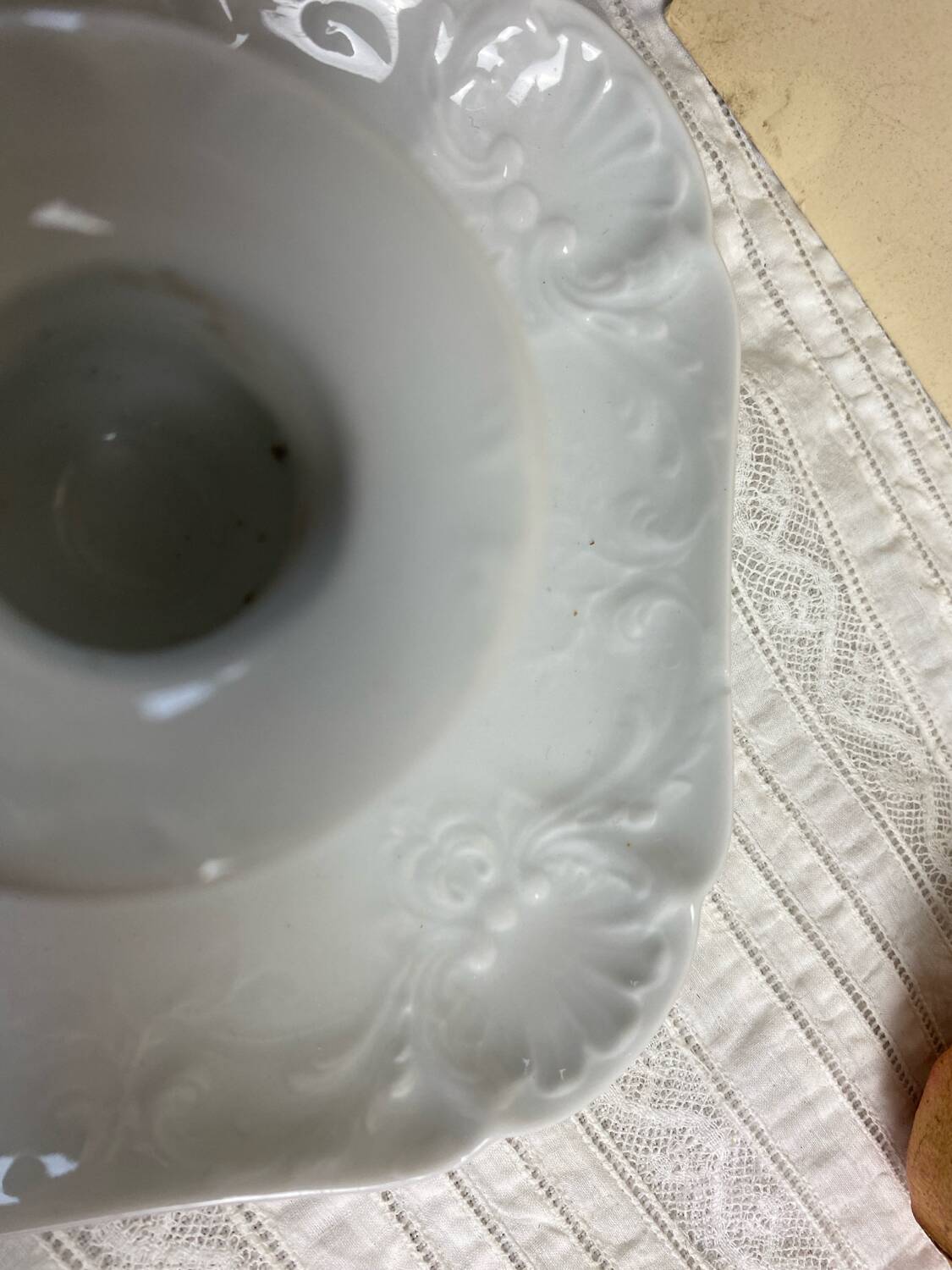 Old porcelain candle holder