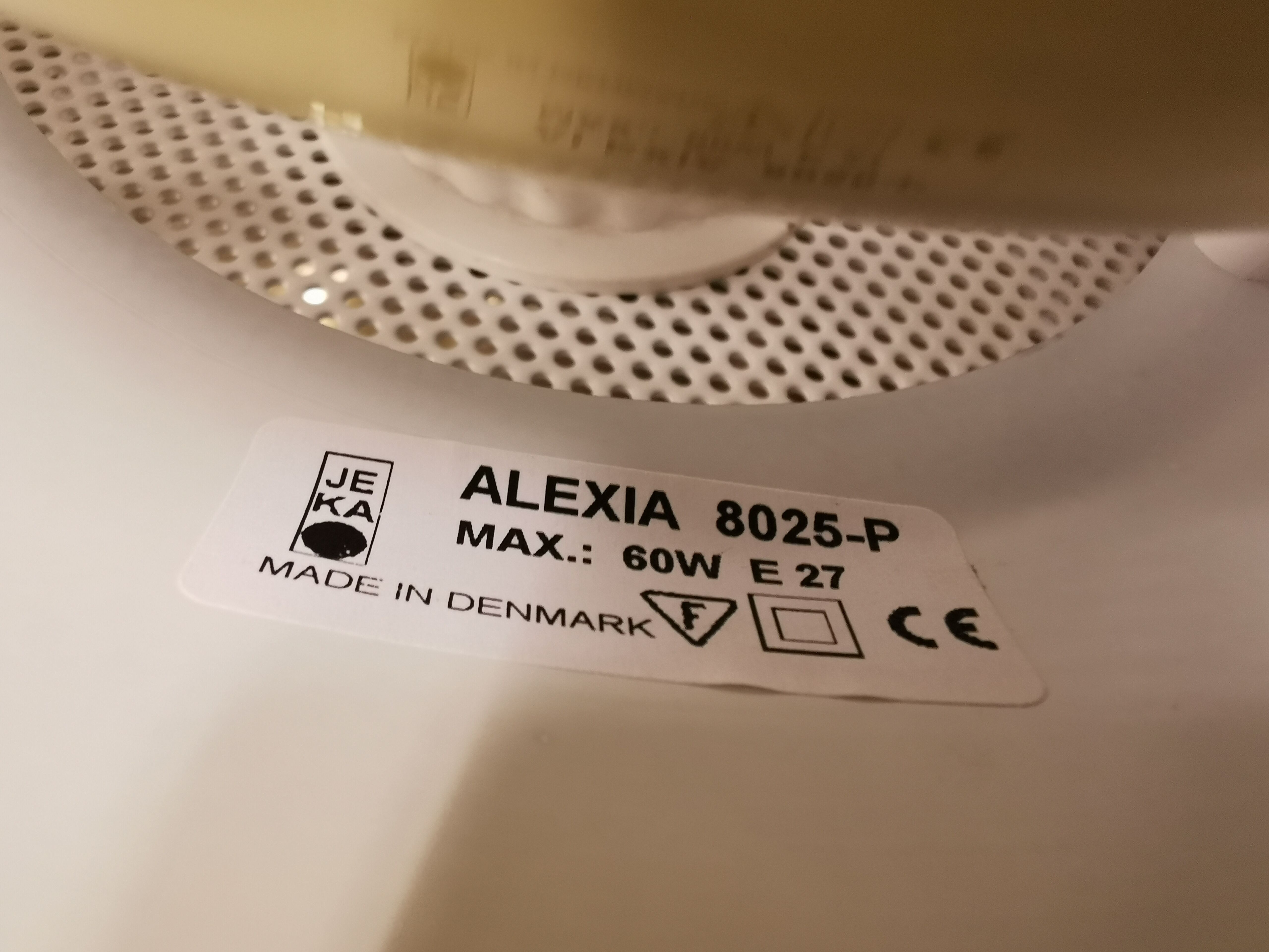 Danish designed ceiling lamp, produced by Jeka (closed in the early 1990s) model Alexia.