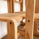 Ensemble de 4 chaises en bois et cannage - années 1960-70