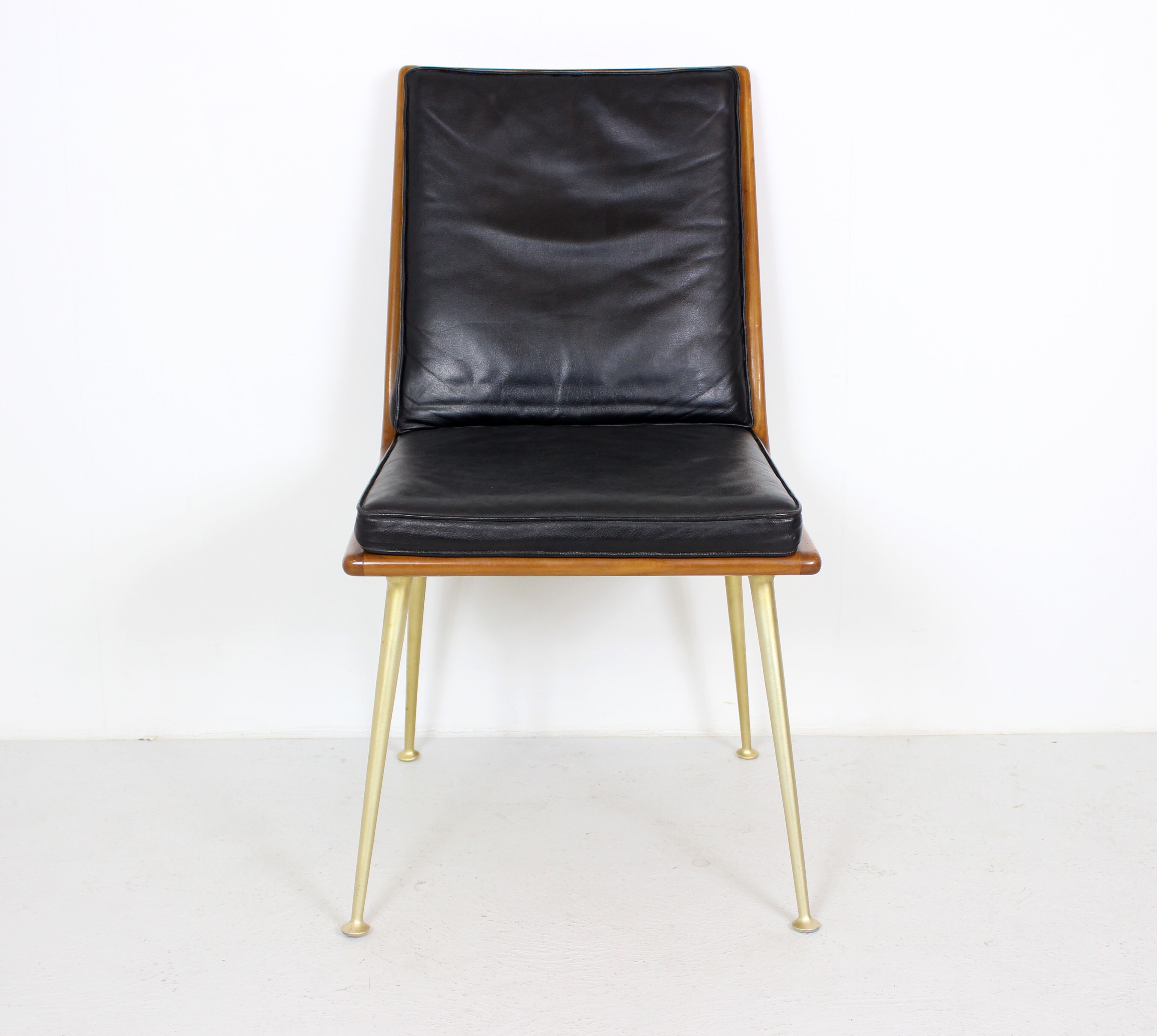 Pair of Boomerang Easy Chair by Hans Mitzlaff for Eugen Schmidt in Leather