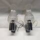 Set of 2 Italian chrome tulip glass wall lights from the 70s